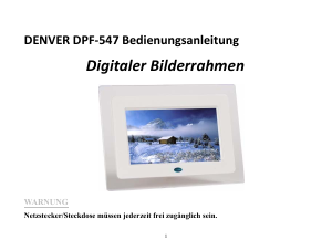 Bedienungsanleitung Denver DPF-547 Digitaler bilderrahmen