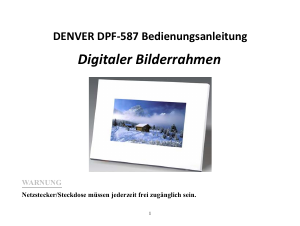 Bedienungsanleitung Denver DPF-587 Digitaler bilderrahmen