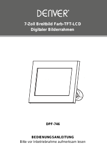 Bedienungsanleitung Denver DPF-746 Digitaler bilderrahmen