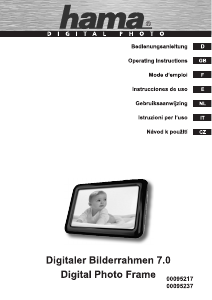 Manual Hama 00095237 Slimline Digital Photo Frame