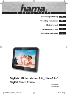 Bedienungsanleitung Hama 00095264 Ultra-Slim Digitaler bilderrahmen