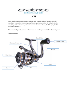 Handleiding Cadence CS8 Vismolen