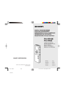 Bedienungsanleitung Sharp PA-VR5E Diktiergerät