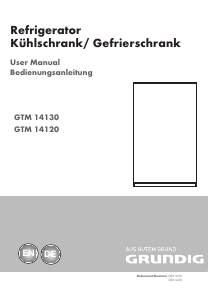 Bedienungsanleitung Grundig GTM 14130 Kühlschrank