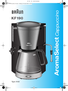 Manual Braun KF 190 AromaSelect Máquina de café