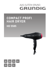Manual Grundig HD 5585 Hair Dryer