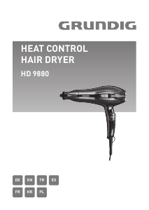 Mode d’emploi Grundig HD 9880 Sèche-cheveux