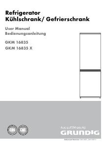 Handleiding Grundig GKM 16835 Koel-vries combinatie