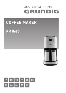 Manual Grundig KM 8680 Coffee Machine