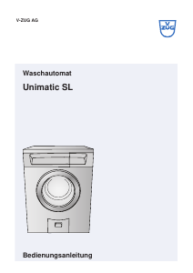 Bedienungsanleitung V-ZUG Unimatic SL Waschmaschine