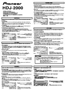 Manuale Pioneer HDJ-2000 Cuffie