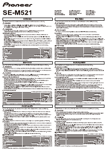 Manuale Pioneer SE-M521 Cuffie