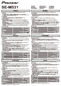 Manual Pioneer SE-M531 Auscultador