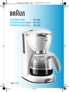 Bruksanvisning Braun KF 510 CafeHouse Kaffemaskin