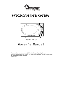 Manual Ramtons RM237 Microwave