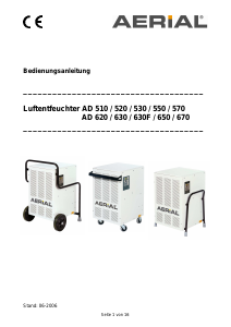 Bedienungsanleitung Aerial AD 520 Luftentfeuchter