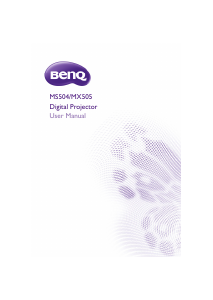 Handleiding BenQ MS504 Beamer