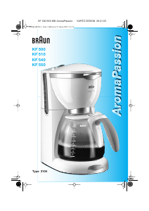Brugsanvisning Braun KF 550 AromaPassion Kaffemaskine