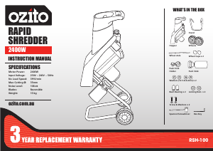 Manual Ozito RSH-100 Garden Shredder