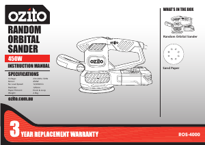 Bruksanvisning Ozito ROS-4000 Planslip