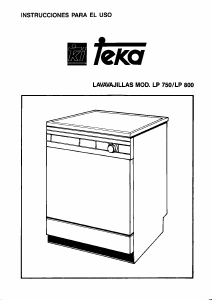 Manual de uso Teka LP 750 Lavavajillas