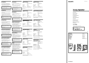 Manuale Sony XS-C69BR Altoparlante per auto