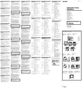 Mode d’emploi Sony XS-D170SI Haut-parleur voiture