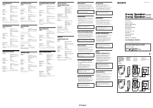 Manuale Sony XS-F693R Altoparlante per auto