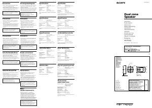 Manual de uso Sony XS-F1011 Altavoz para coche