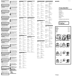 Manuale Sony XS-F1025 Altoparlante per auto