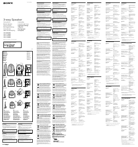 Manuale Sony XS-F1036SE Altoparlante per auto