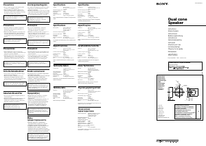 Manual de uso Sony XS-F1311 Altavoz para coche
