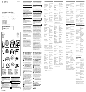 Manuale Sony XS-F1326SE Altoparlante per auto