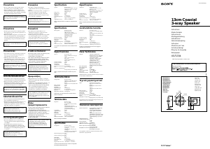 Manuale Sony XS-F1334 Altoparlante per auto
