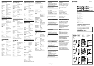 Manuale Sony XS-F6922 Altoparlante per auto
