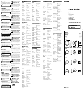 Manuale Sony XS-F6935 Altoparlante per auto