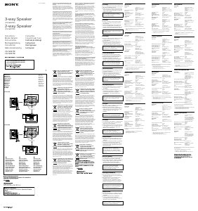 Manuale Sony XS-F6937SE Altoparlante per auto