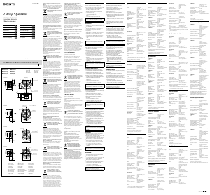 Manuale Sony XS-FB1020E Altoparlante per auto