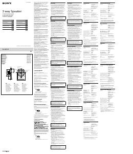 Manuale Sony XS-FB1730 Altoparlante per auto