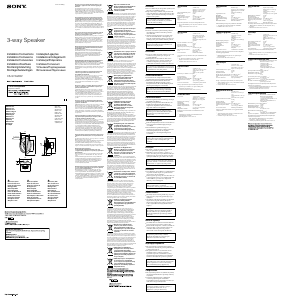 Manuale Sony XS-GTX6932 Altoparlante per auto