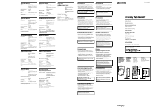 Manual de uso Sony XS-K6930 Altavoz para coche