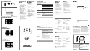 Bedienungsanleitung Sony XM-1S Autoverstärker