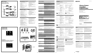 Manual de uso Sony XM-4S Amplificador para coche