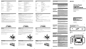 Manual Sony XM-502Z Car Amplifier