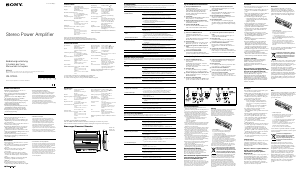 Bedienungsanleitung Sony XM-GTR4A Autoverstärker