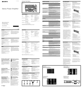 Instrukcja Sony XM-GTR2202 Wzmacniacz samochodowy