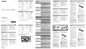 Bedienungsanleitung Sony XM-GTR7040 Autoverstärker