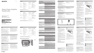 Manual de uso Sony XM-GTX6020 Amplificador para coche