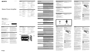 Bedienungsanleitung Sony XM-GTX6021 Autoverstärker