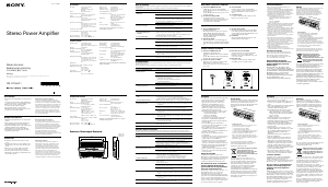 Bedienungsanleitung Sony XM-GTX6041 Autoverstärker